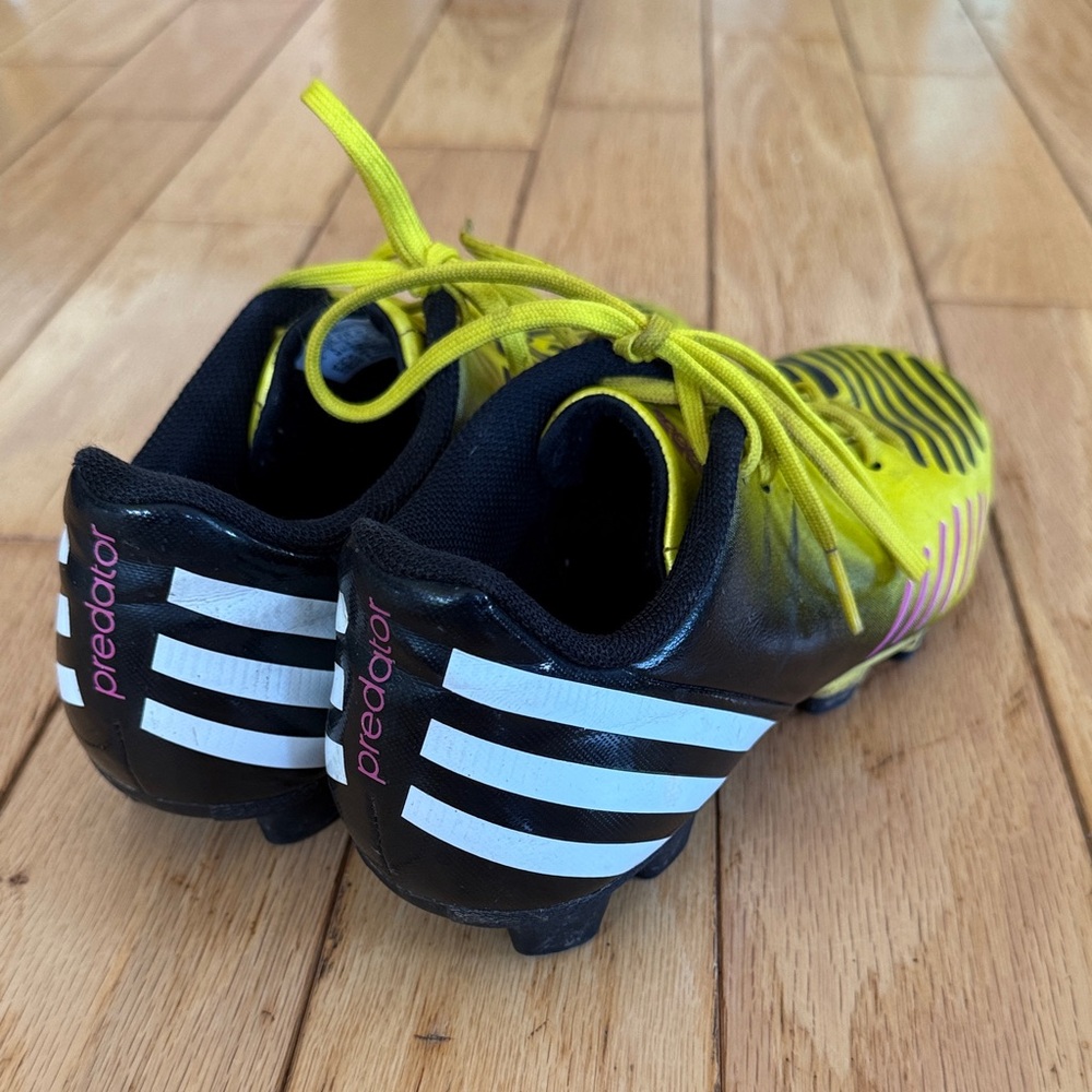 Adidas Predator cleats - Yellow, Black, and Pink